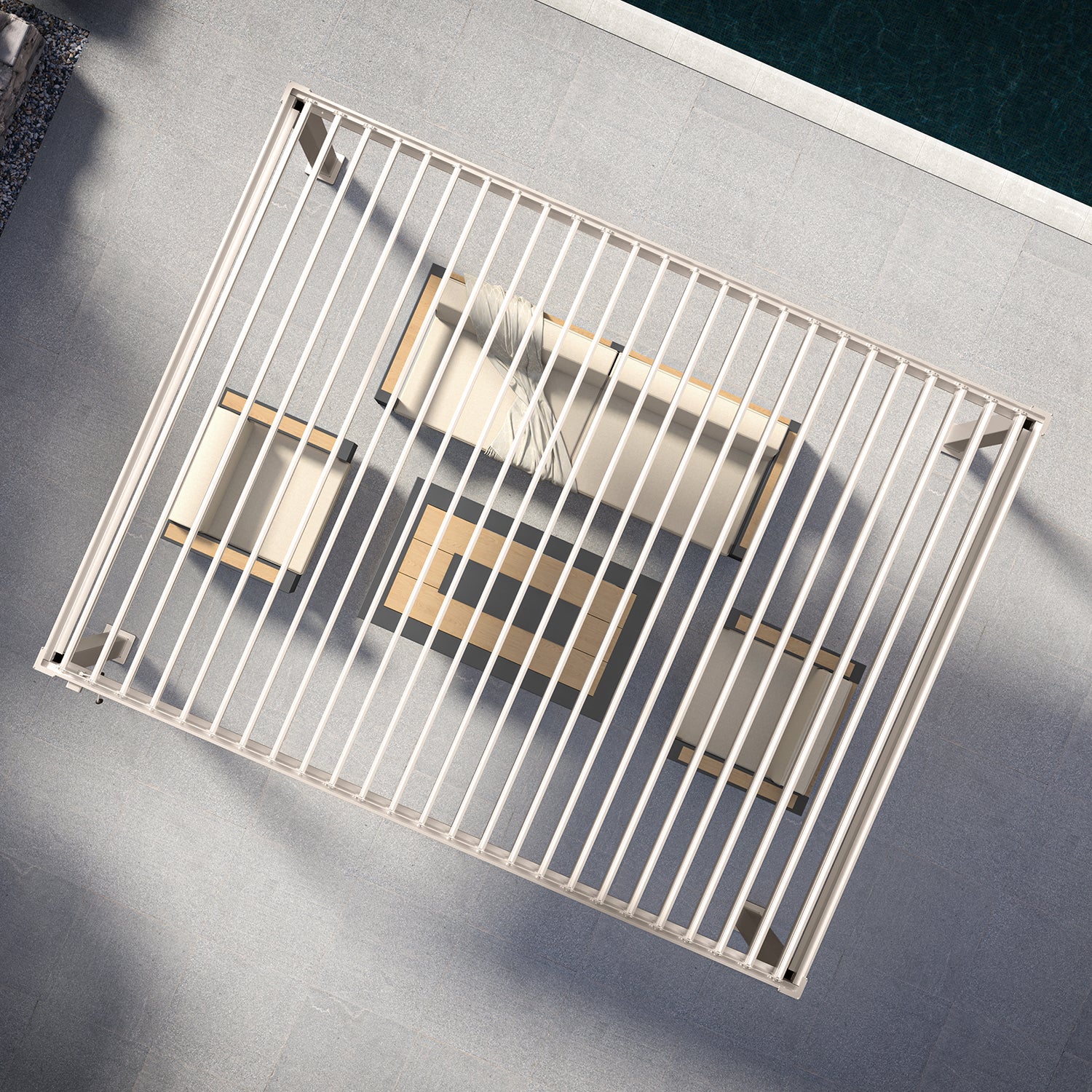 Mirador 111DA 3x4m Pergola - Latte