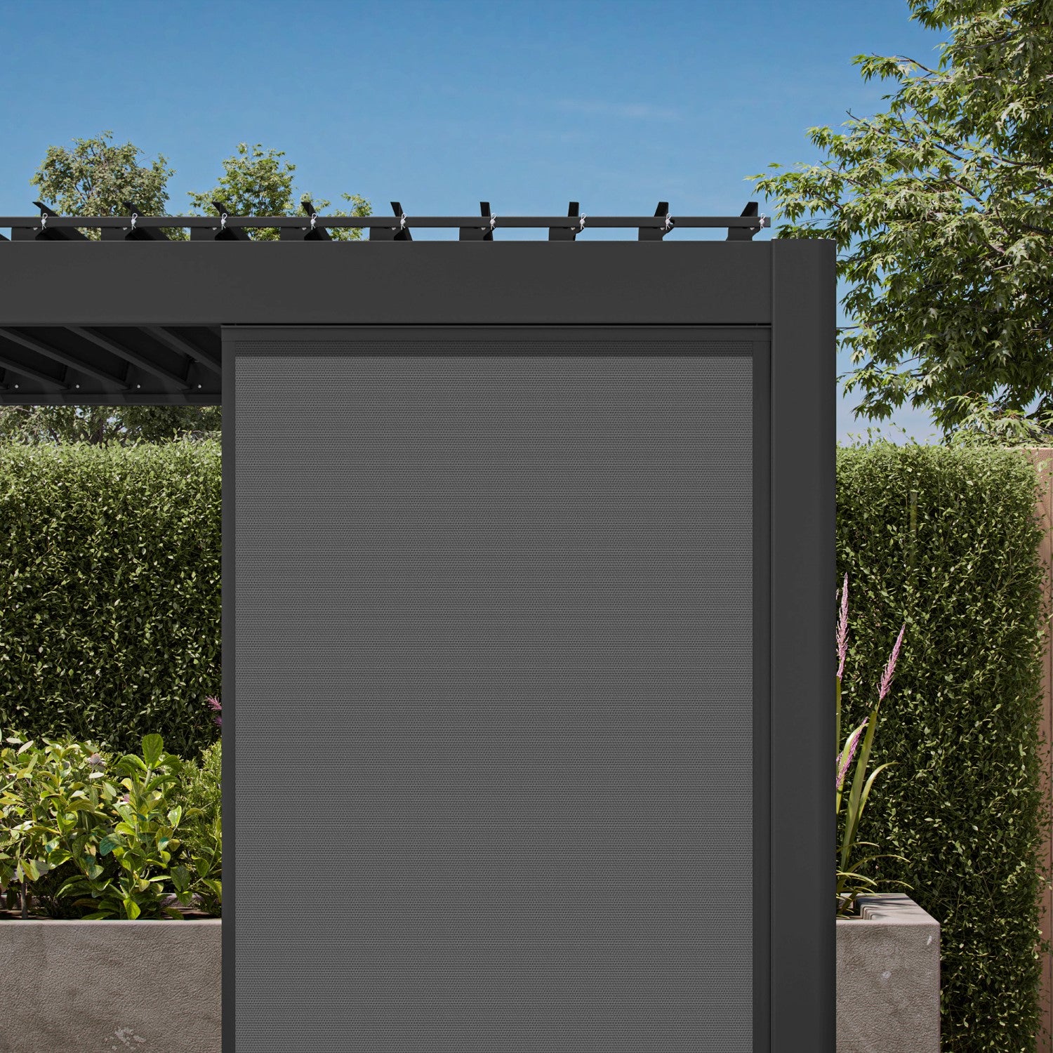 111 Accessory - 1/3 4m Charcoal Deco Wall Screen