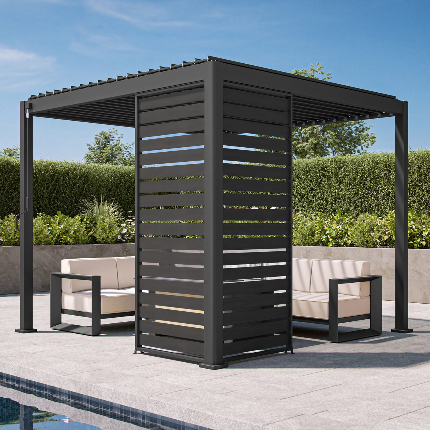 111 Accessoire - Mur persienne fixe 1/3 3m