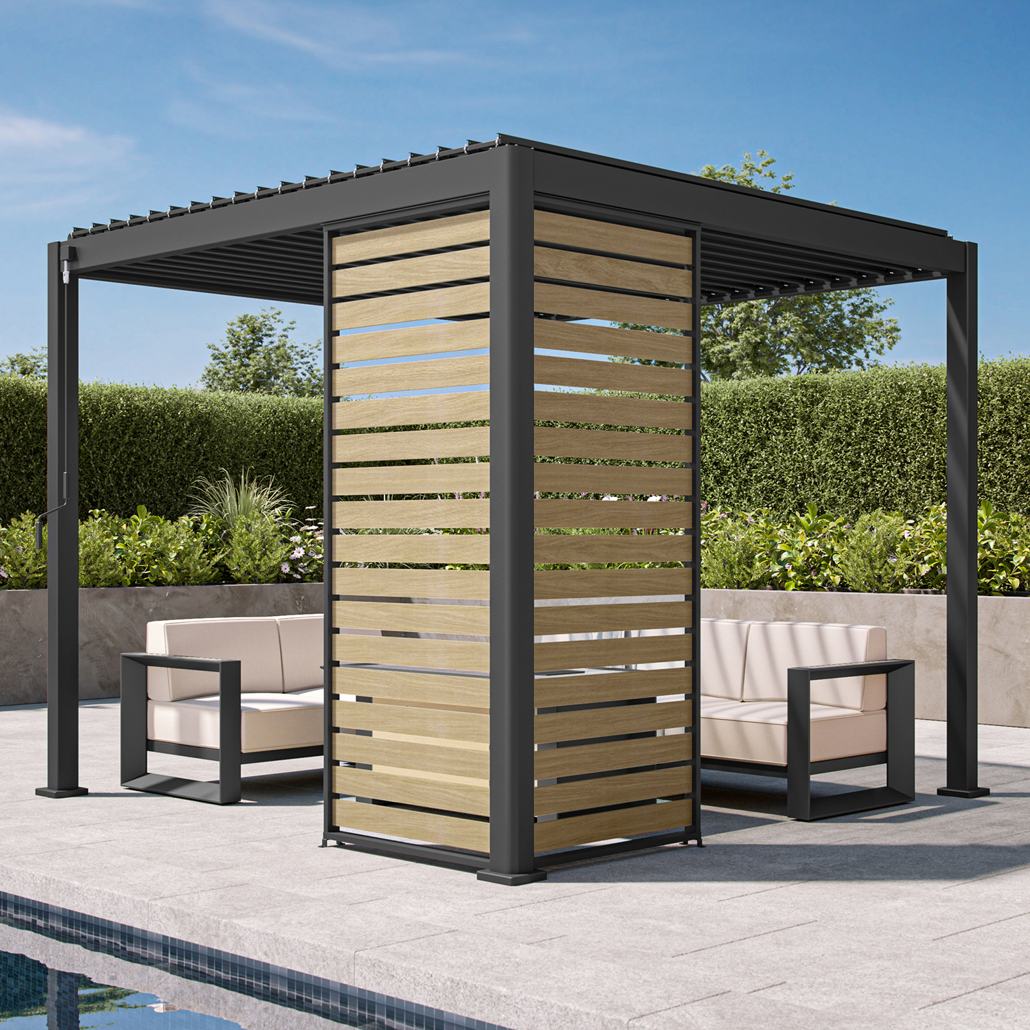 111 Accessoire - Mur persienne fixe 1/3 3m