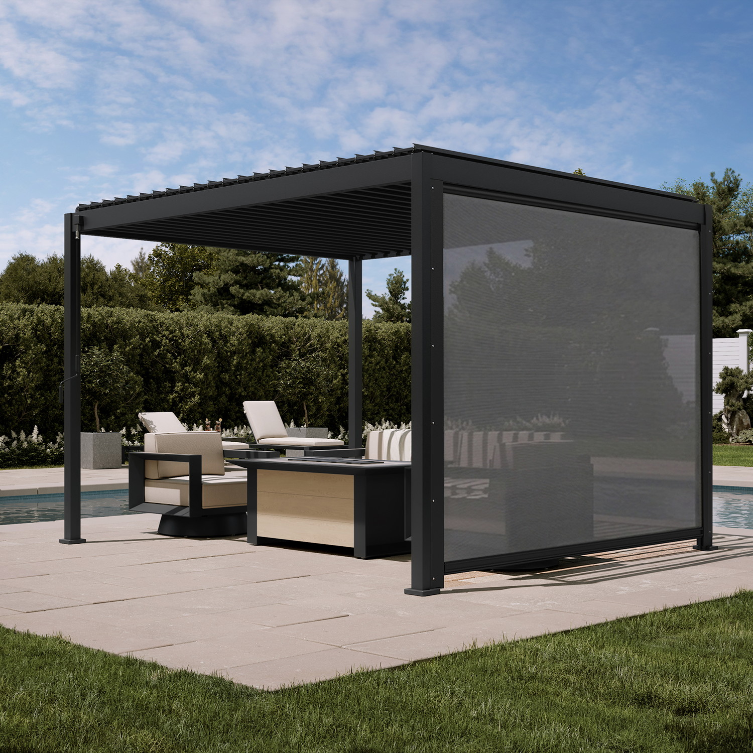 Bundle Set - Mirador 88S 3x3.6m Pergola + 3m Side Shade Screen