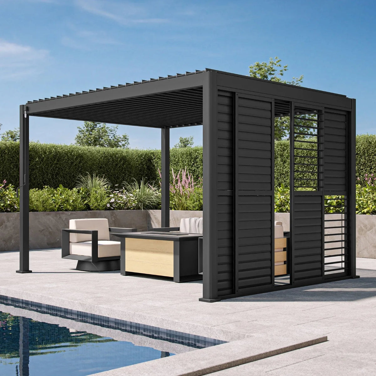 Accessoire Mirador 111 - Porte coulissante à lamelles 3m